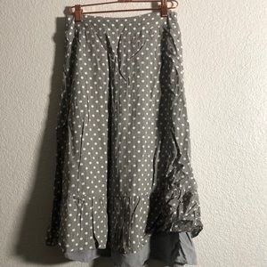 Grey Polka Dot Skirt